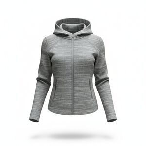 Bench Women's Heather Gray Zip-Up Hoodie
